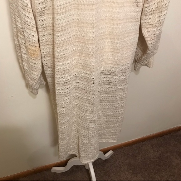 Anthropologie Crochet Long Cardigan Sweaterter Duster One Size Fits Most - Picture 5 of 13